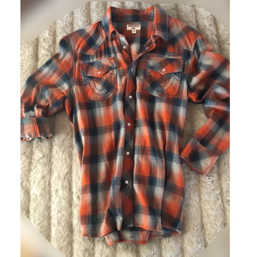 Mens True Religion LS Western Shirt